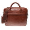 sundsvall leather laptop bag for men mid brown