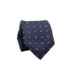 beatenberg navy patterned 100% silk skinny tie for men