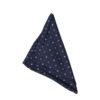beatenberg navy patterned silk pocket square handkerchief for men