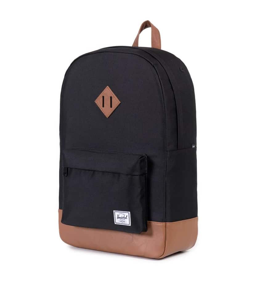 Herschel Heritage Backpack Black/Tan - GiftsForGuys.ie