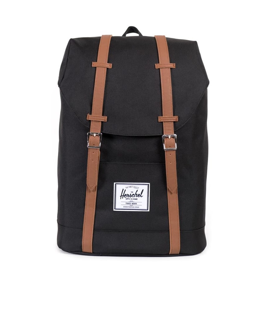 Herschel Retreat Backpack Black/Tan - GiftsForGuys.ie