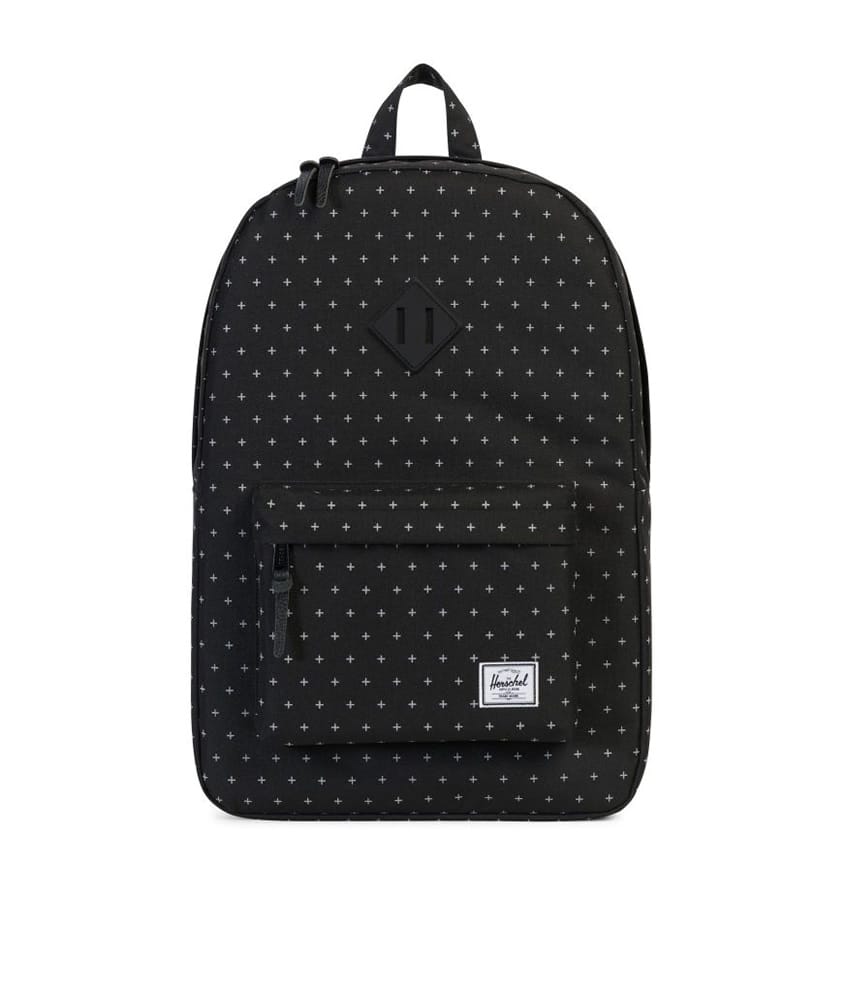 Herschel Heritage Backpack Black Gridlock - GiftsForGuys.ie