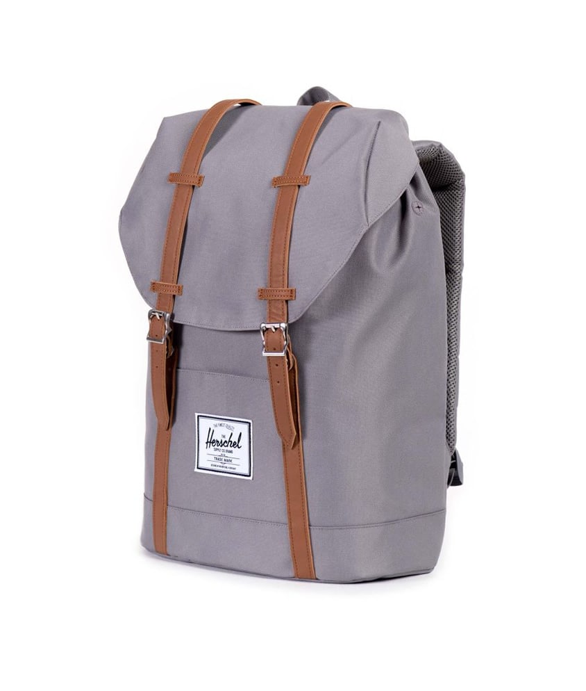 Herschel Retreat Backpack Grey/Tan - GiftsForGuys.ie